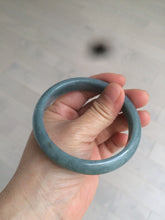 Load image into Gallery viewer, 59mm Certified Type A 100% Natural light blue/gray Guatemala Jadeite bangle Y134-6420