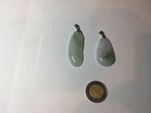 Load image into Gallery viewer, 100% natural type A icy watery light purple green blessed melon(福瓜) Jadeite Jade pendant AX144