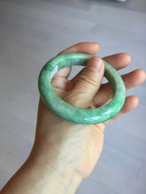 Load image into Gallery viewer, 54.8mm Certified Type A 100% Natural sunny green gray Jadeite Jade bangle PA120-9887