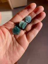 Load image into Gallery viewer, 100% Natural blue gray green  Guatemala jadeite Jade flower pendant group BH61