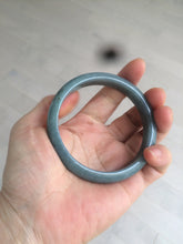 Load image into Gallery viewer, 59mm Certified Type A 100% Natural light blue/gray Guatemala Jadeite bangle Y134-6420