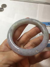 Load image into Gallery viewer, 54mm Certified Type A 100% Natural light green purple Jadeite Jade bangle PC98-9150