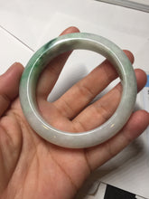 Load image into Gallery viewer, 56mm certified 100% natural icy watery light white/sunny green jadeite jade bangle BN72-3878