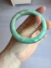 Load image into Gallery viewer, 54.8mm Certified Type A 100% Natural sunny green gray Jadeite Jade bangle PA120-9887
