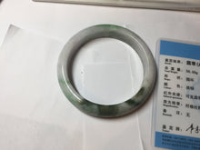Load image into Gallery viewer, 60.2mm certificated Type A 100% Natural dark green/sunny green/white/purple Jadeite Jade bangle AA102-3268