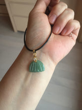 Load image into Gallery viewer, 5-18mm Type A 100% icy watery natural green blue purple white seashell/wing jadeite Jade Pendant necklace group AA68