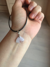 Load image into Gallery viewer, 5-18mm Type A 100% icy watery natural green blue purple white seashell/wing jadeite Jade Pendant necklace group AA68