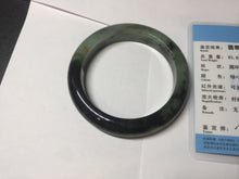 Load image into Gallery viewer, 57.8mm Certified 100% natural Type A dark green/black/red/brown jadeite bangle PD84-9793