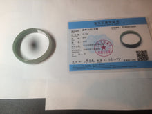 Load image into Gallery viewer, 51.6mm certified Type A 100% Natural oily dark green  thin style Jadeite jade bangle AM73-2825