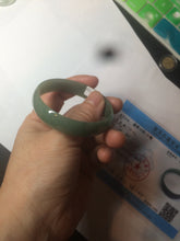 Load image into Gallery viewer, 51.6mm certified Type A 100% Natural oily dark green  thin style Jadeite jade bangle AM73-2825