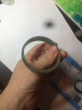 Load image into Gallery viewer, 51.6mm certified Type A 100% Natural oily dark green  thin style Jadeite jade bangle AM73-2825