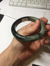 Load image into Gallery viewer, 57.8mm Certified 100% natural Type A dark green/black/red/brown jadeite bangle PD84-9793