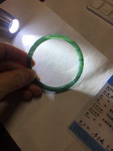 Load image into Gallery viewer, 56.5mm Certified Type A 100% Natural dark green/blue/gray Guatemala slim round cut Jadeite bangle BP193-2452