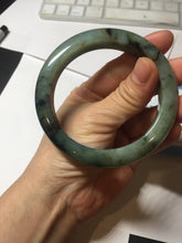 Load image into Gallery viewer, 57.8mm Certified 100% natural Type A dark green/black/red/brown jadeite bangle PD84-9793