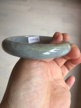 Load image into Gallery viewer, 57mm Certificated 100% natural type A light green/gray/black jadeite jade bangle BP53-5969