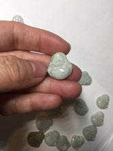 Load image into Gallery viewer, 100% Natural type A light green white small happy buddha (拇指佛) jadeite Jade pendant group F132