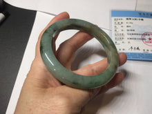 Load image into Gallery viewer, 58.5mm Certified 100% natural Type A dark green/sunny green/black/red/brown jadeite bangle PD85-9801