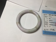 Load image into Gallery viewer, 58.5mm Certified Type A 100% Natural light green/sunny green/brown/black chubby round cut Jadeite bangle PD86-1096