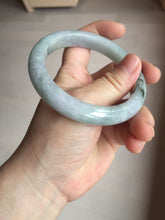 Load image into Gallery viewer, 59mm Certified Type A 100% Natural green gray purple Jadeite Jade bangle AH95-4489