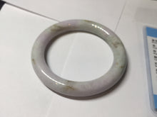 Load image into Gallery viewer, 58.5mm Certified Type A 100% Natural light green/sunny green/brown/black chubby round cut Jadeite bangle PD86-1096