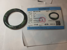 Load image into Gallery viewer, 59mm certificated Type A 100% Natural dark green/brown/black Jadeite Jade bangle AA103-9776