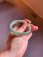 Load image into Gallery viewer, 51.6mm certified Type A 100% Natural oily dark green  thin style Jadeite jade bangle AM72-2823