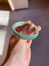 Load image into Gallery viewer, 51.6mm certified Type A 100% Natural oily dark green  thin style Jadeite jade bangle AM72-2823