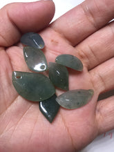 Load image into Gallery viewer, 100% natural type A icy watery dark green jadeite jade petal pendant group F159