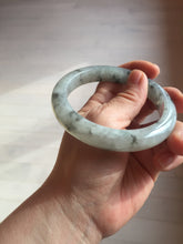 Load image into Gallery viewer, 60mm certified Type A 100% Natural icy watery light green with green floating flowers Jadeite Jade bangle BK134-7434