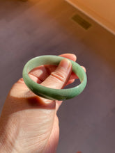 Load image into Gallery viewer, 51.6mm certified Type A 100% Natural oily dark green  thin style Jadeite jade bangle AM73-2825