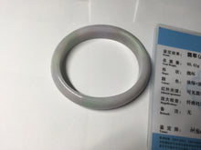 Load image into Gallery viewer, 51.5mm certified Type A 100% Natural sunny green purple oval Jadeite Jade bangle PC5-4031