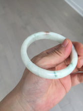 Load image into Gallery viewer, 58mm Certificate light green white orange green jadeite jade bangle BQ68(1013)