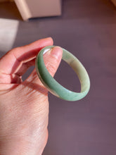 Load image into Gallery viewer, 51.6mm certified Type A 100% Natural oily dark green  thin style Jadeite jade bangle AM73-2825