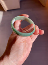 Load image into Gallery viewer, 51.6mm certified Type A 100% Natural oily dark green  thin style Jadeite jade bangle AM73-2825