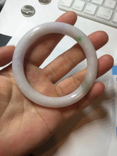 Load image into Gallery viewer, 54mm Certified type A 100% Natural sunny green purple round cut Jadeite bangle PC101-4952