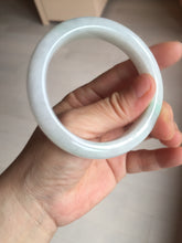 Load image into Gallery viewer, 56.6mm certified 100% natural Type A icy watery light green/white jadeite jade bangle BP52-3872