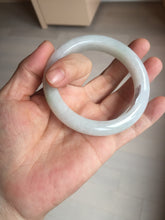 Load image into Gallery viewer, 56.6mm certified 100% natural Type A icy watery light green/white jadeite jade bangle BP52-3872