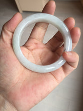 Load image into Gallery viewer, 56.6mm certified 100% natural Type A icy watery light green/white jadeite jade bangle BP52-3872