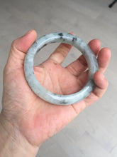 Load image into Gallery viewer, 60mm certified Type A 100% Natural icy watery light green with green floating flowers Jadeite Jade bangle BK134-7434