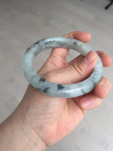Load image into Gallery viewer, 60mm certified Type A 100% Natural icy watery light green with green floating flowers Jadeite Jade bangle BK134-7434