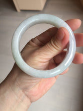 Load image into Gallery viewer, 56.6mm certified 100% natural Type A icy watery light green/white jadeite jade bangle BP52-3872