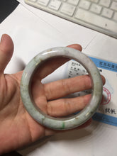 Load image into Gallery viewer, 61.2mm Certified Type A 100% Natural light green/sunny green/brown/black/purple(Rocky Mountain Dusk) chubby Jadeite bangle PD89-1092