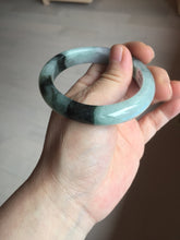 Load image into Gallery viewer, 53mm certified 100% natural Type A icy watery dark green brown jadeite jade bangle AH102-4492