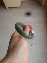 Load image into Gallery viewer, 51.6mm certified Type A 100% Natural oily dark green  thin style Jadeite jade bangle AM72-2823