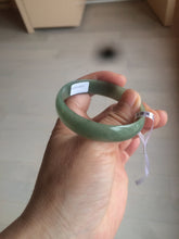 Load image into Gallery viewer, 51.6mm certified Type A 100% Natural oily dark green  thin style Jadeite jade bangle AM72-2823