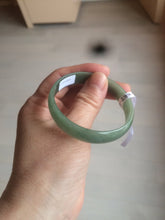 Load image into Gallery viewer, 51.6mm certified Type A 100% Natural oily dark green  thin style Jadeite jade bangle AM73-2825