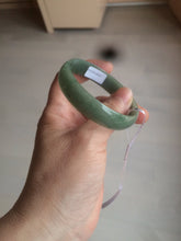 Load image into Gallery viewer, 51.6mm certified Type A 100% Natural oily dark green  thin style Jadeite jade bangle AM72-2823