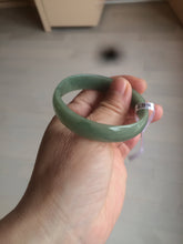 Load image into Gallery viewer, 51.6mm certified Type A 100% Natural oily dark green  thin style Jadeite jade bangle AM72-2823