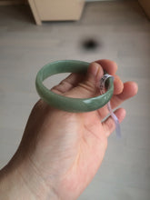 Load image into Gallery viewer, 51.6mm certified Type A 100% Natural oily dark green  thin style Jadeite jade bangle AM72-2823