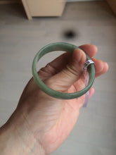 Load image into Gallery viewer, 51.6mm certified Type A 100% Natural oily dark green  thin style Jadeite jade bangle AM72-2823